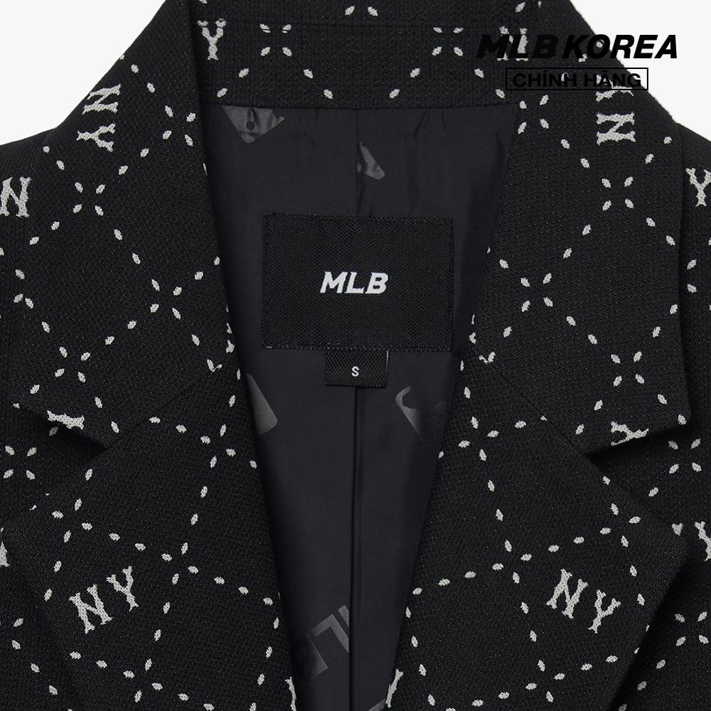 MLB - Áo khoác blazer nữ tay dài phối nút cài Diamond Monogram 3FJKM0131-50BKS