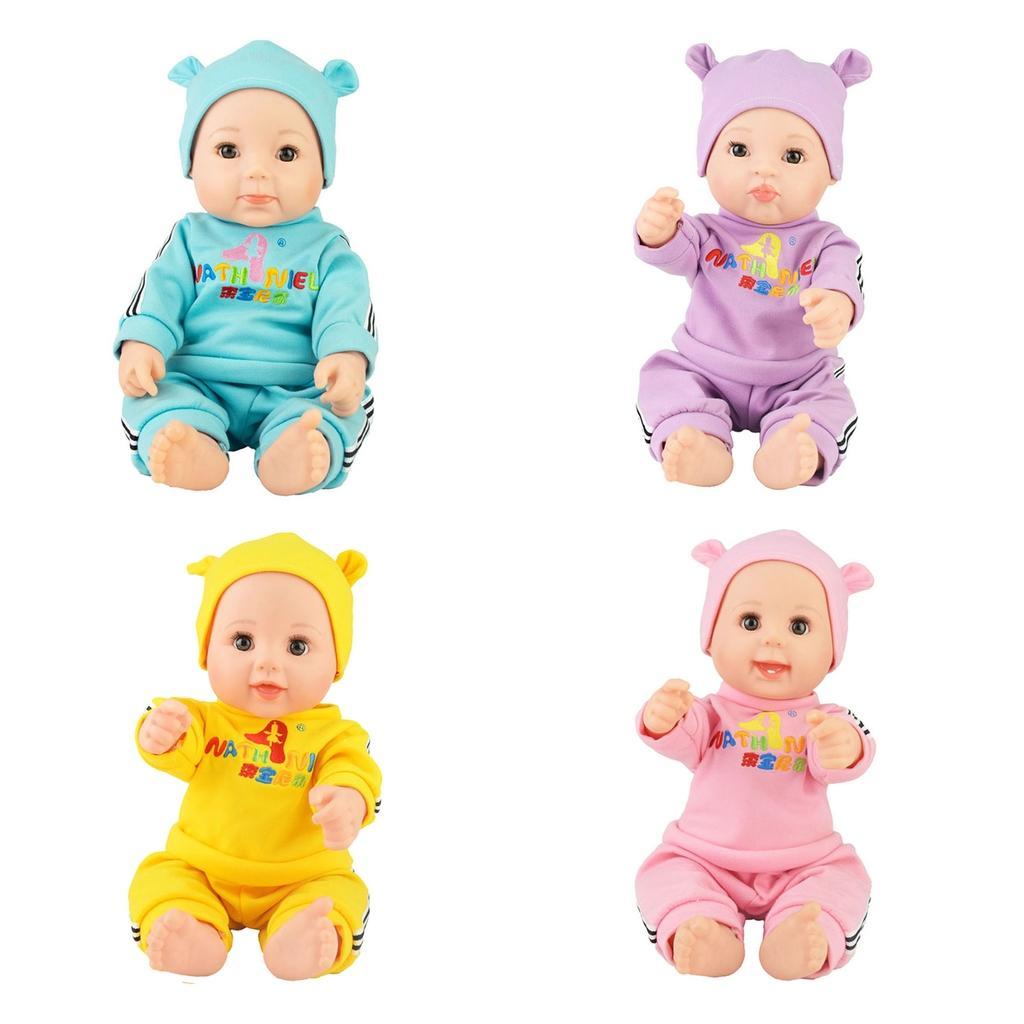 50cm Vinyl Reborn Expression Baby Doll with Clothes Kids Sleeping Toy