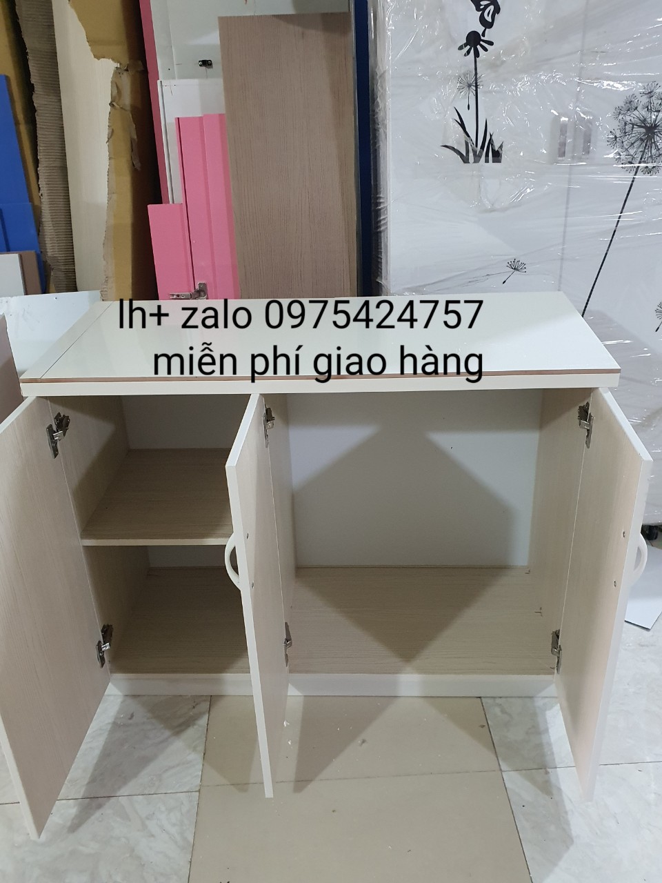 Tủ bếp mặt gạch nhựa đài loan