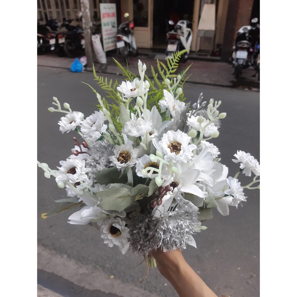 Hoa cưới cầm tay cô dâu 29*3*2021 Mẫu hoa cưới mới 2021 Giangpkc Hoa lan hồng