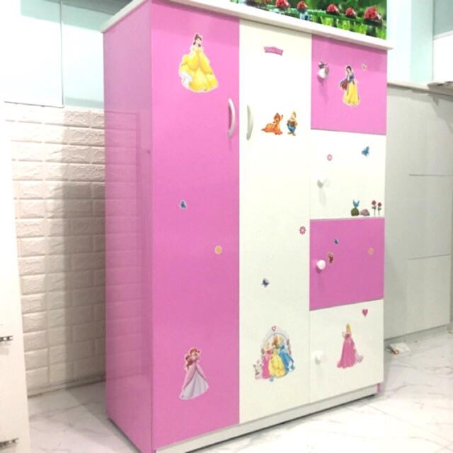 Tủ nhựa đài loan trắng hồng ngang 105x145