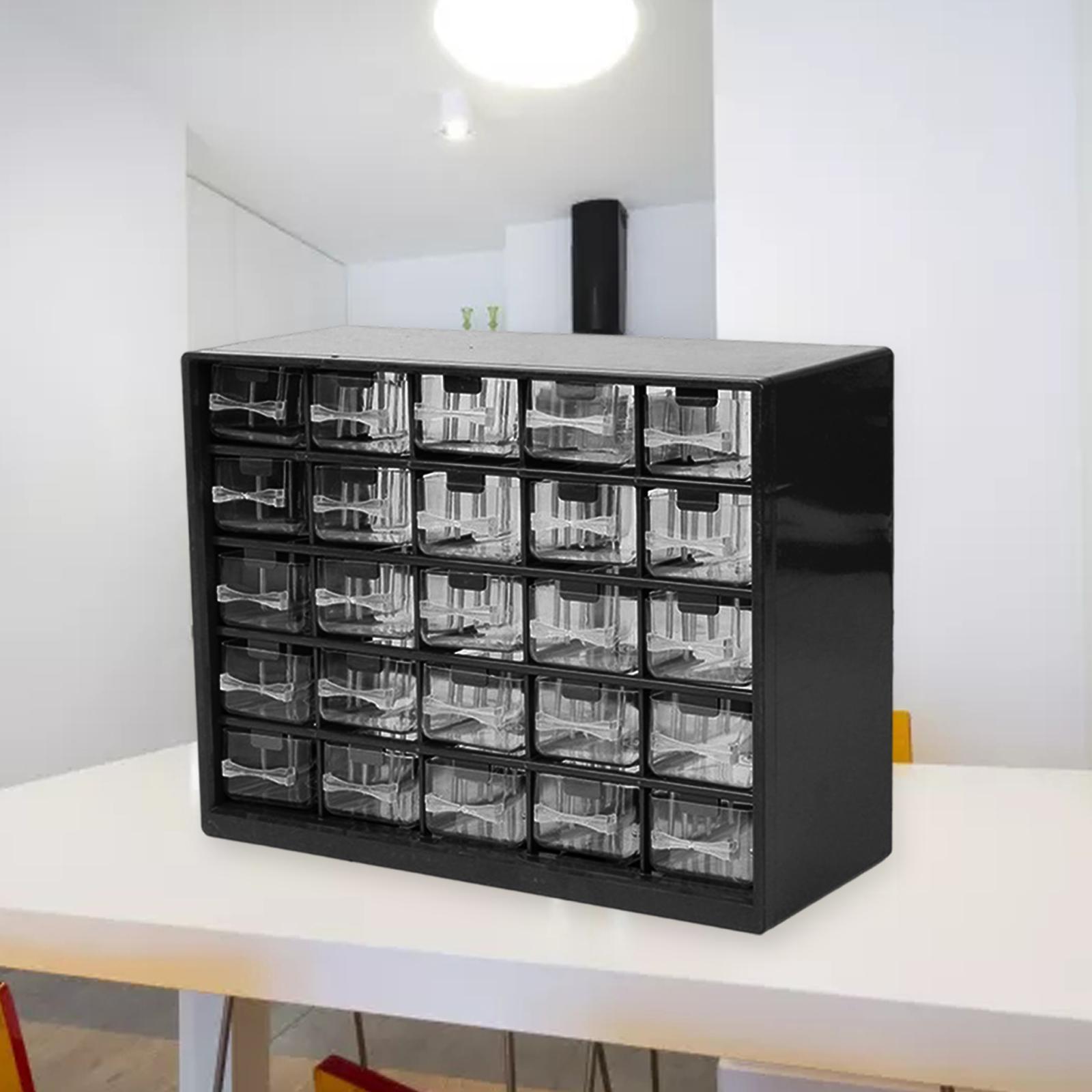 25 Drawer Parts Storage Garage Tool Box Screw Parts Organizer for Beads Crafts