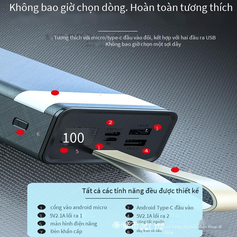Đảm bảo chất lượng nguồn sản phẩm Sạc dung lượng lớn 30000 mAh kho tàng đèn hiển thị kỹ thuật số đa chức năng 3 bộ nguồn di động USB