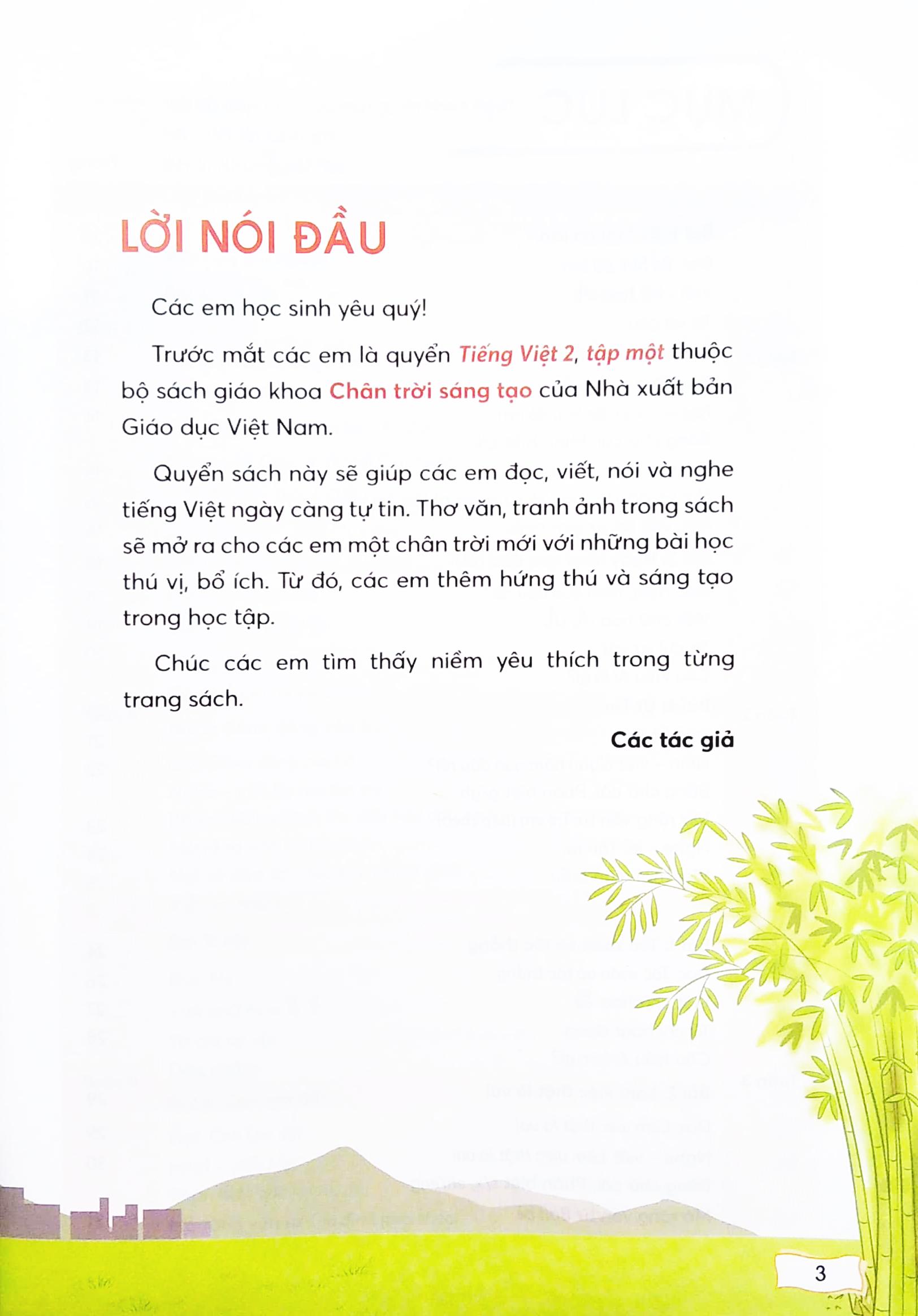 Tiếng Việt 2 - Tập 1 (Chân Trời Sáng Tạo)