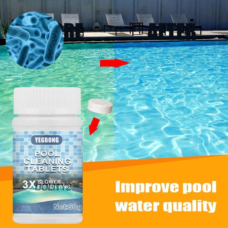 Set 2 Hộp Đựng Chlorine 50g Tiện Dụng Cho bể bơi