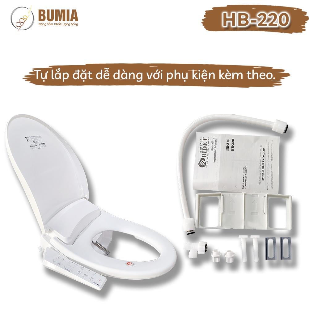 Bumia bidet Thiết bị vệ sinh thông minh nhập khẩu chính hãng Hàn Quốc, mã sản phẩm HB220