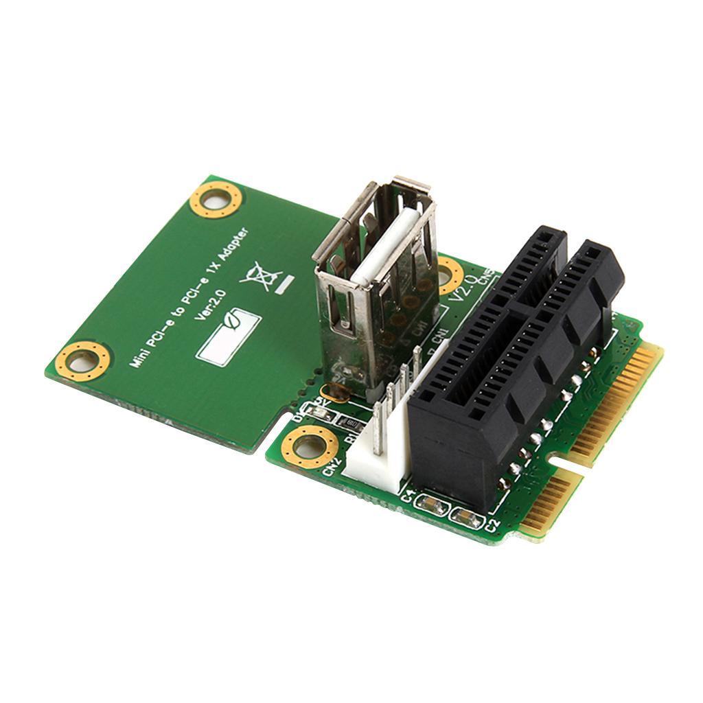 PCI Express X1 to Mini PCIe Adapter Card Converter Support USB Device