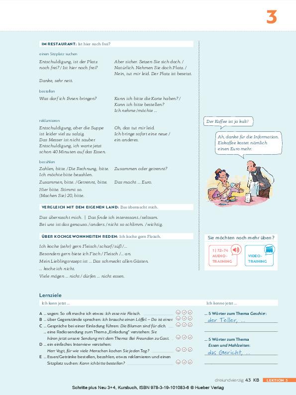 Schritte plus Neu 3+4: Deutsch als Zweitsprache für Alltag und Beruf / Kursbuch: Niveau A2