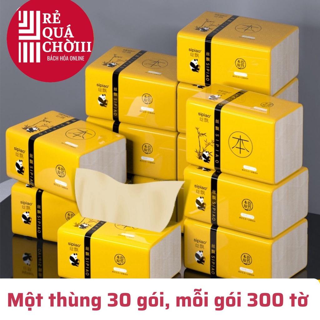 Thùng giấy gấu trúc 30 gói, giấy ăn gấu trúc siêu dai mịn ( 300 tờ/gói) ~ MÃ : 012