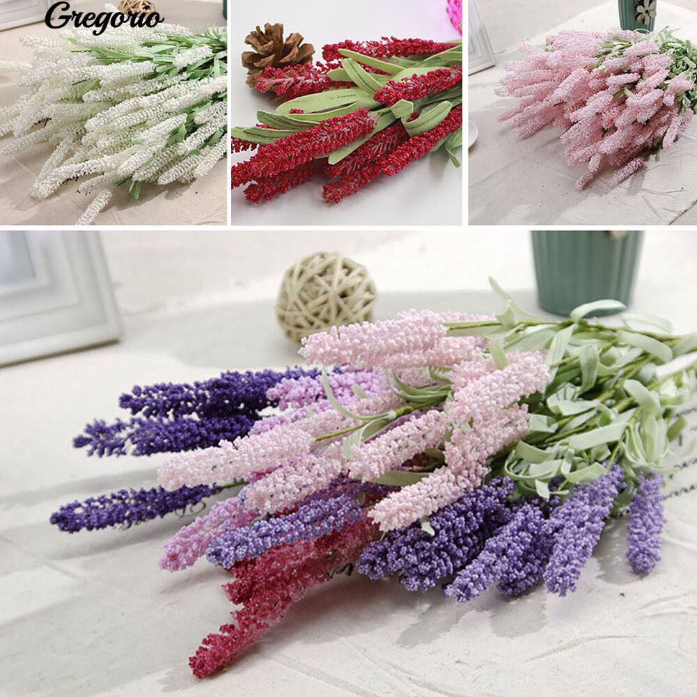 Combo 5 cành hoa lavender Pháp hạt xốp trang trí phòng khách, nhà hàng, khách sạn, hoa giả trang trí, hoa giả để bàn, bình hoa giả