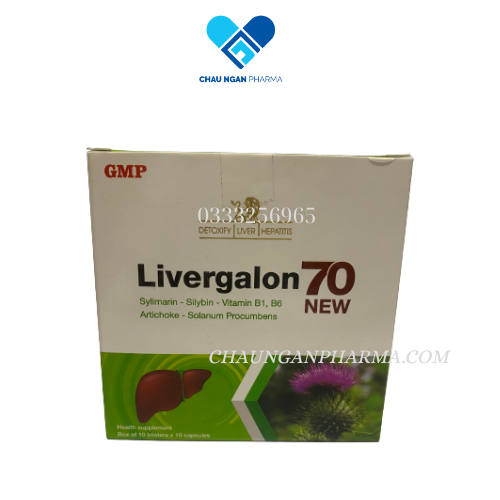 LIVERGALON 70 MDP Hộp 100 viên - giúp thanh nhiệt giải độc gan -  tăng cường chức năng gan - chống oxy hóa - bảo vệ tế bào gan