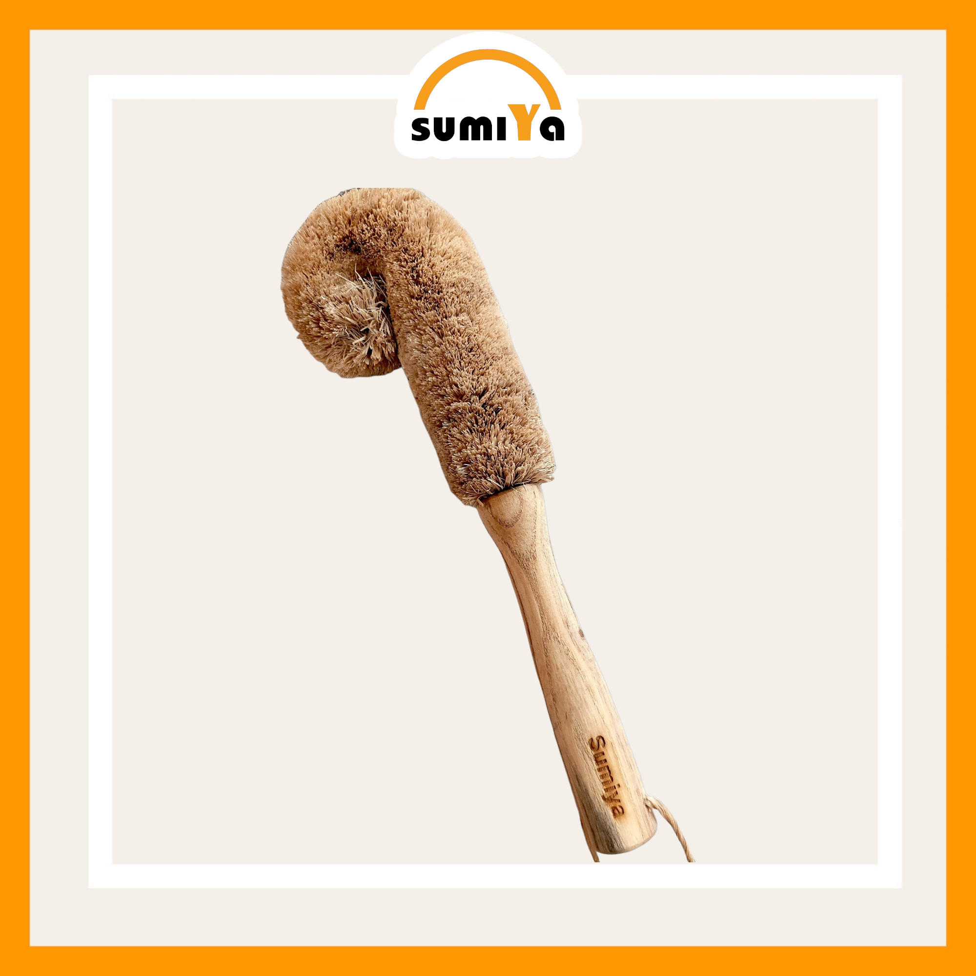 Cọ sợi chuối cán gỗ, cọ chà rửa ly sợi chuối, cọ đa năng sợi chuối tự nhiên thân thiện môi trường