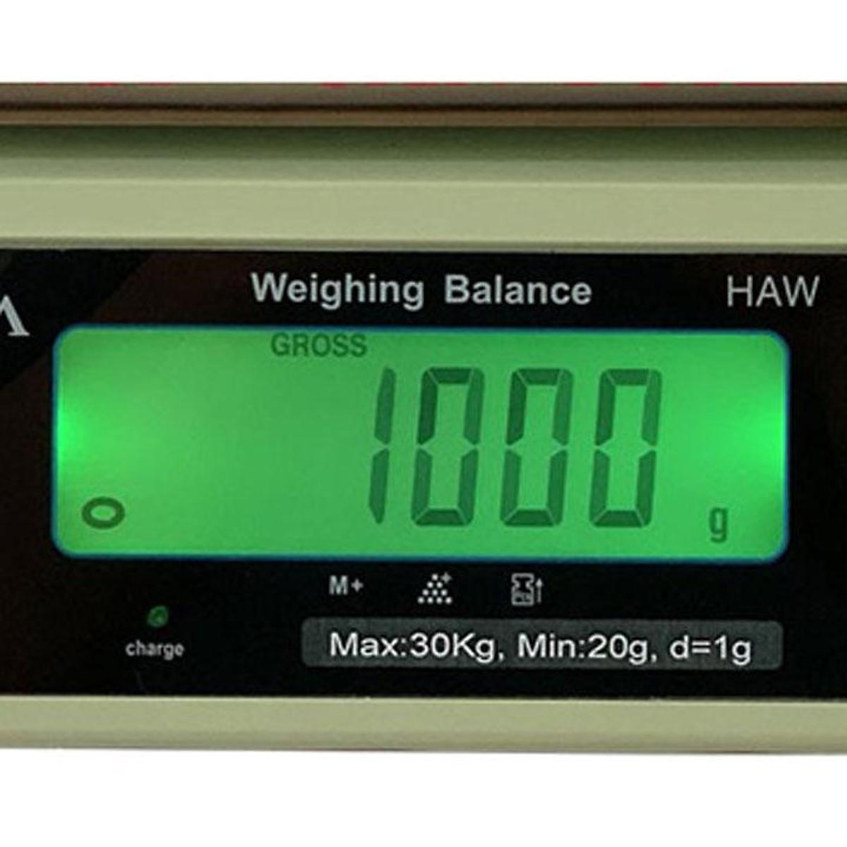 Cân điện tử thông dụng Vibra HAW, Mức cân 30kg, độ chia 1g