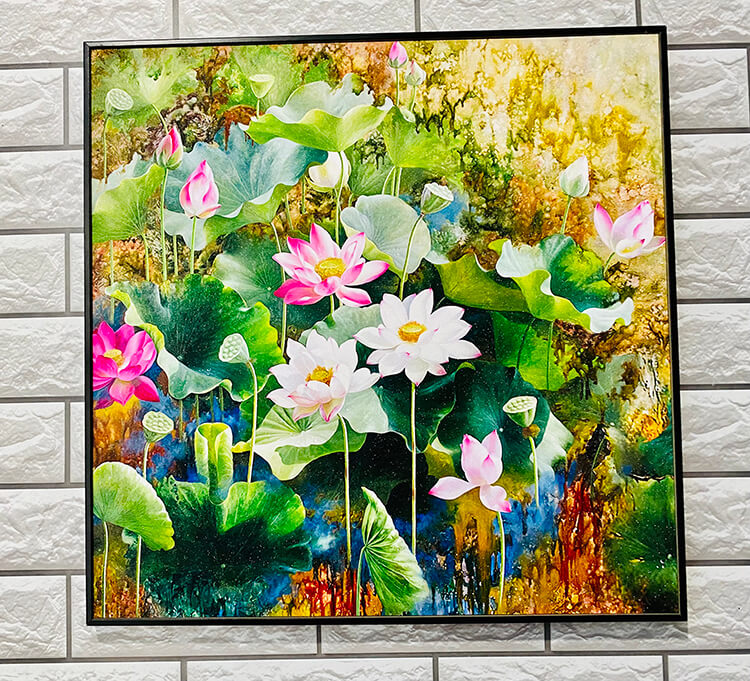 TRANH TREO TƯỜNG CANVAS TRANH VUÔNG - TRANH TREO PHÒNG KHÁCH - TRANH STAYHOME - TRANH TREO TƯỜNG HOA LÁ -TRANH TREO NHÀ HÀNG - TRANH TÂN GIA(TẶNG KÈM ĐINH 3 CHÂN)