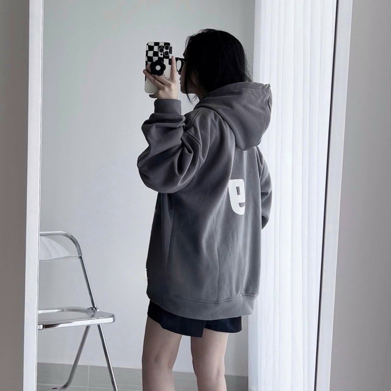 Áo Khoác Hoodie Nỉ Bông Unisex WISH màu XÁM  Nam nữ unisex/Áo hoodie có mũ form rộng, Áo Hoodie nỉ chữ WISH-9 màu xám unisex ảnh thật, Áo Khoác Hoodie Nỉ Form Rộng Mũ To Số 9 Wish Chất Nỉ Dày Hot Trend Unisex Nam Nữ