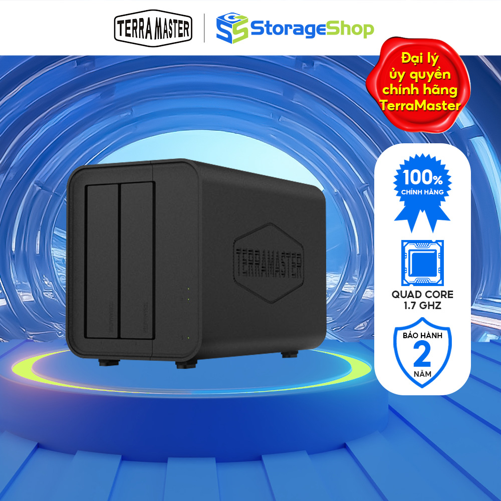 Thiết bị lưu trữ mạng NAS TerraMaster F2-212 2-bay Hàng chính hãng
