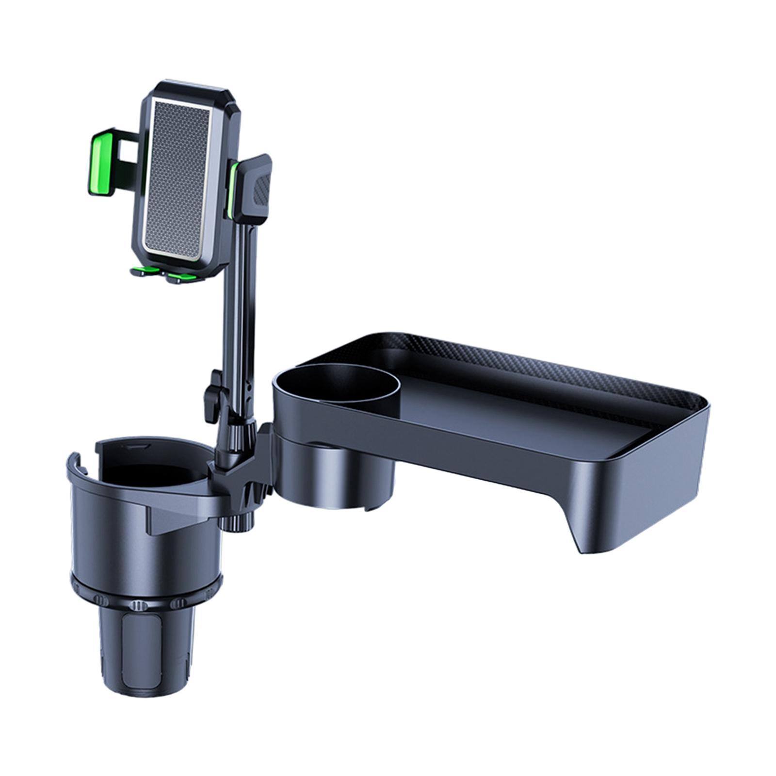 Cup Holder Expander with Tray Road Trip Essentials 360 Rotating Drink Holder