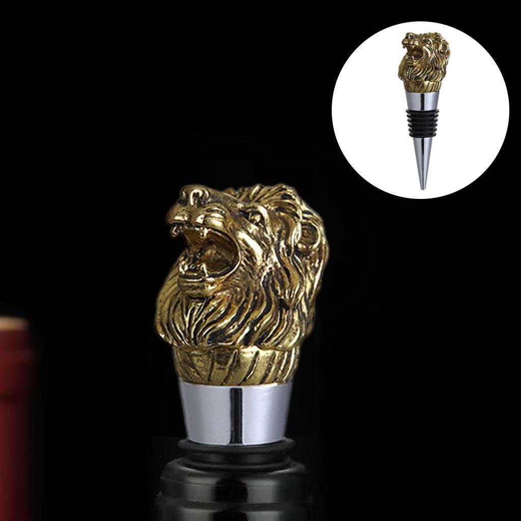 2 Pieces Animal Wine Bottle Stopper Decor for Bar Beverage Champagne Bottle