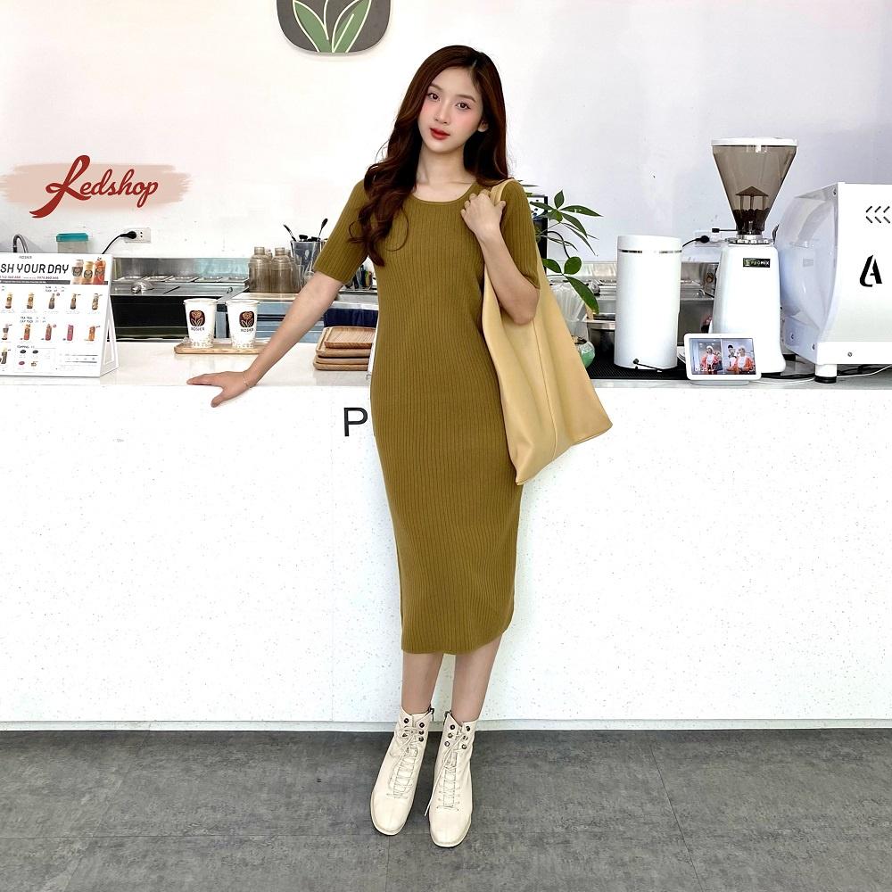 Váy len tăm suông dài phong cách Hàn Quốc Red Shop 29953