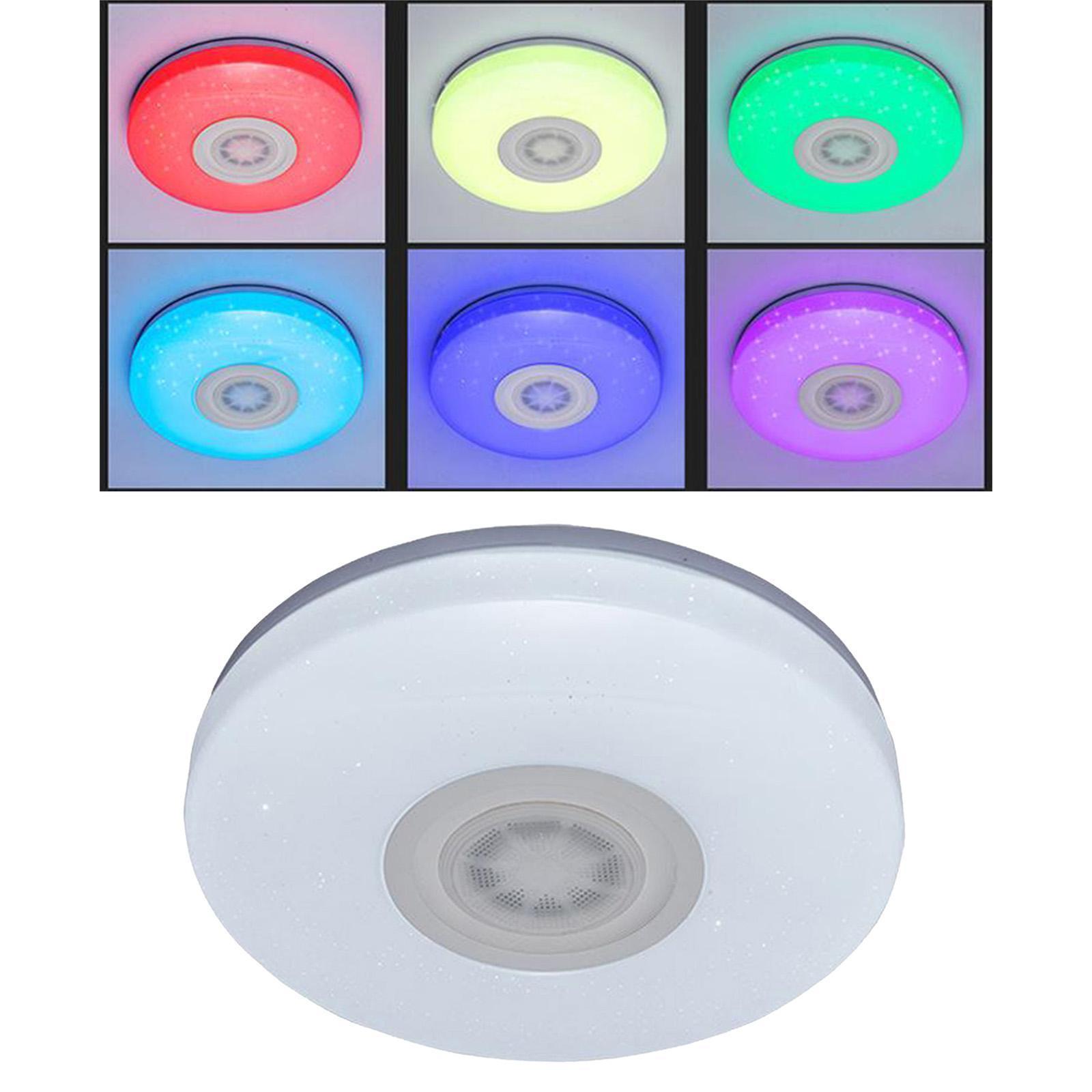 Home Modern LED Music Ceiling Light Bluetooth Speaker Smart APP Remote Control