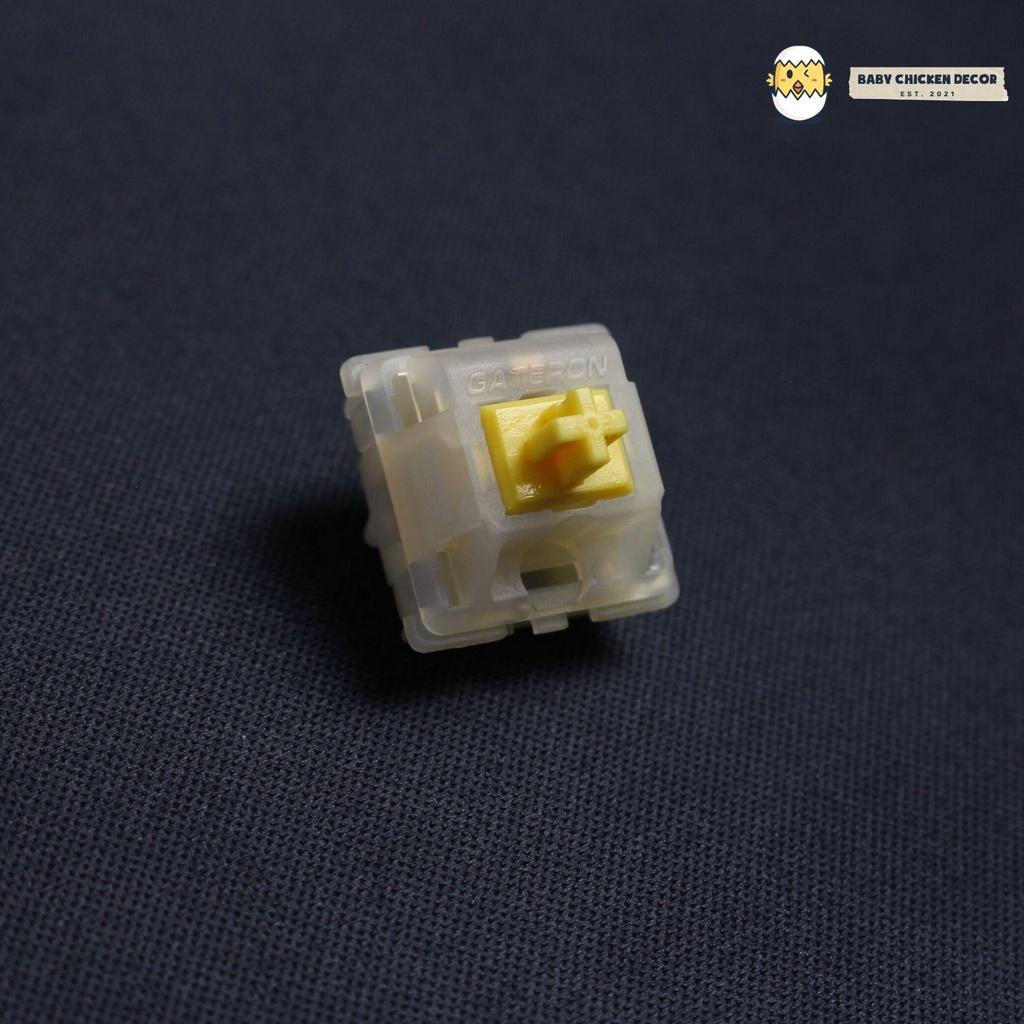 Switch bàn phím cơ Gateron Milky Yellow Pro (5 pin or 5 chân) - Hàng Chính Hãng