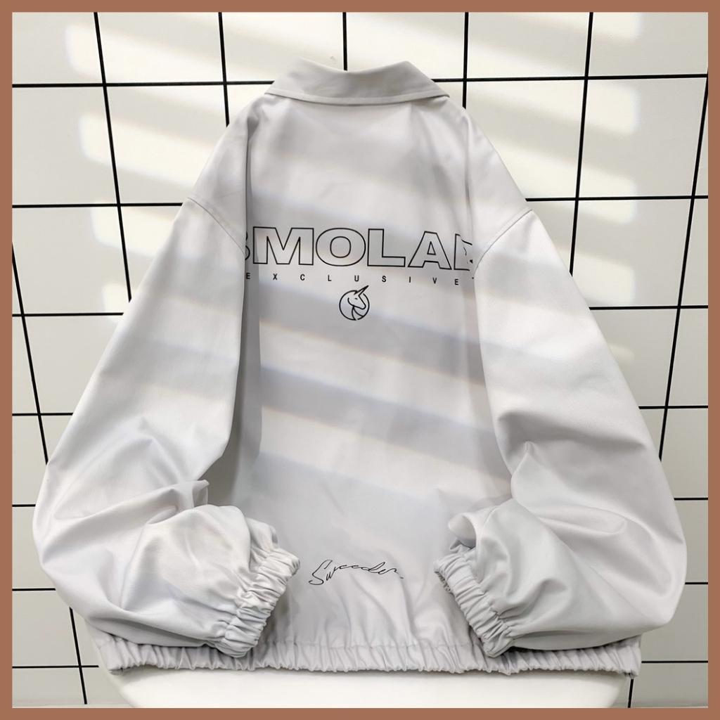 Áo Khoác Jacket Form Rộng BMO Phong Cách Ulzzang vải kaki mèm mịn, Form Rộng Unisex Phong Cách Ulzzang Áo bomber bóng chày nam nữ phối viền tay áo