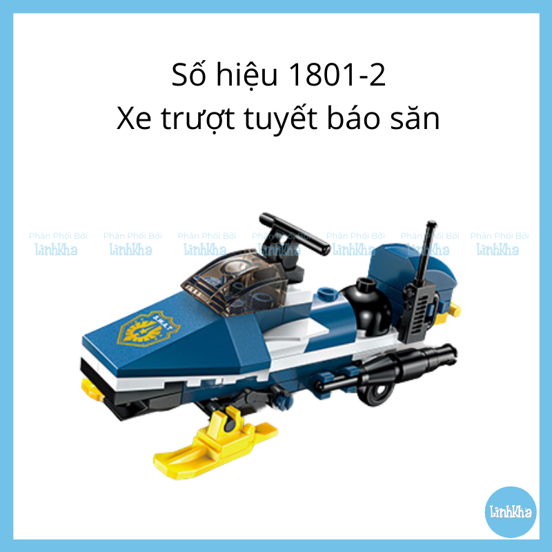 Đồ Chơi Xếp Hình Lắp Ráp Trực Thăng Chiến Đấu - Qman 1801 - Bộ gồm 8 hộp nhỏ 264 chi tiết cho bé 6y+