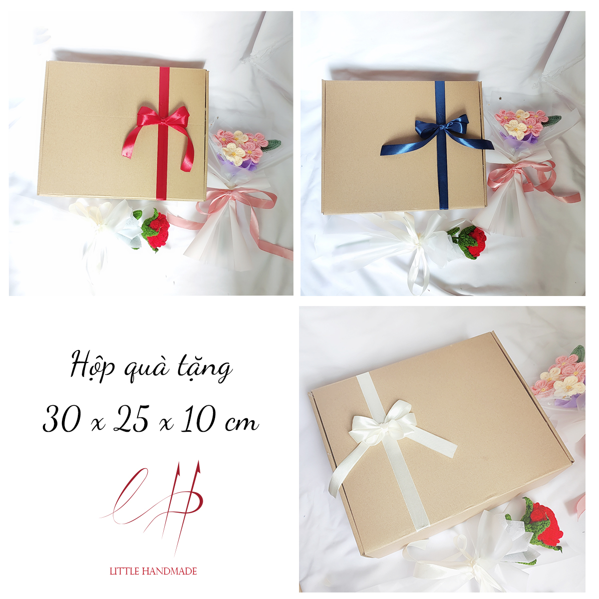 Combo quà tặng túi mèo, cột tóc, chậu hoa, lót ly dành tặng người yêu thương