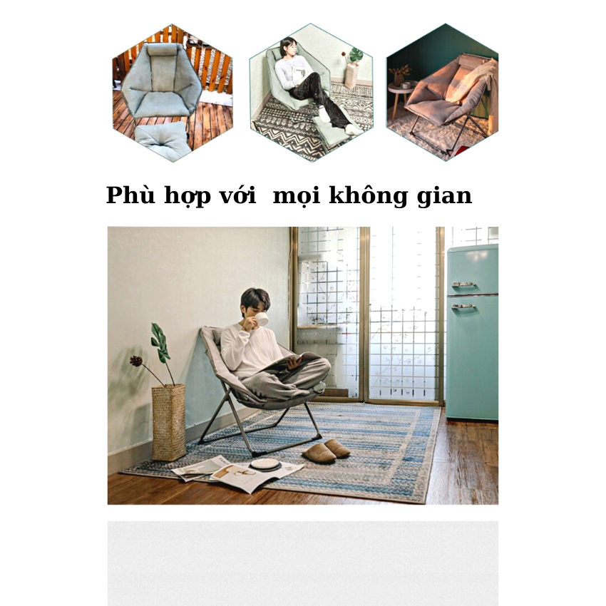 Ghế lười , thư giãn xếp gọn mẫu lục giác MEETMEE