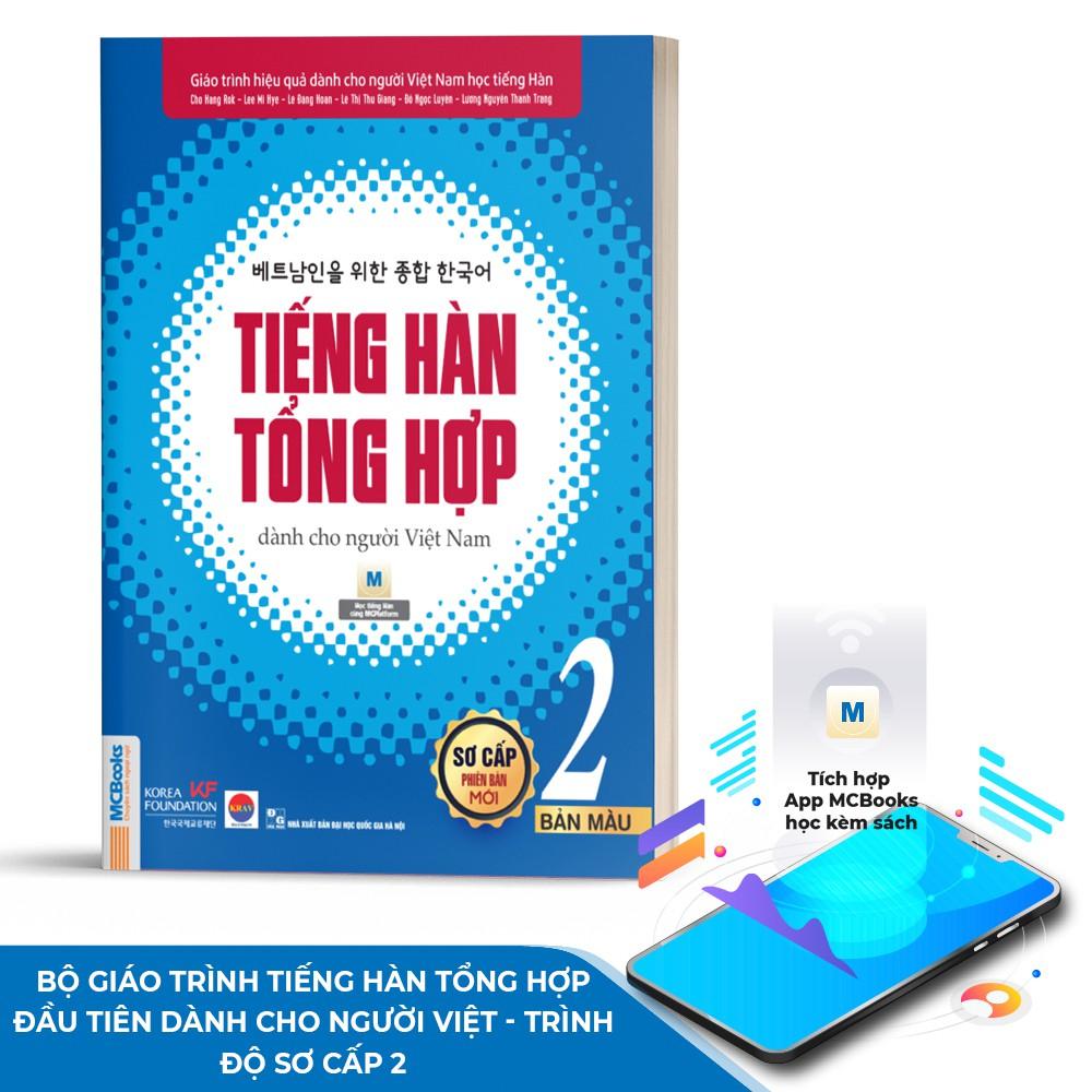 Sách - Tiếng Hàn Tổng Hợp Dành Cho Người Việt Nam Trình Độ Sơ Cấp Tập 2 - Bản Màu