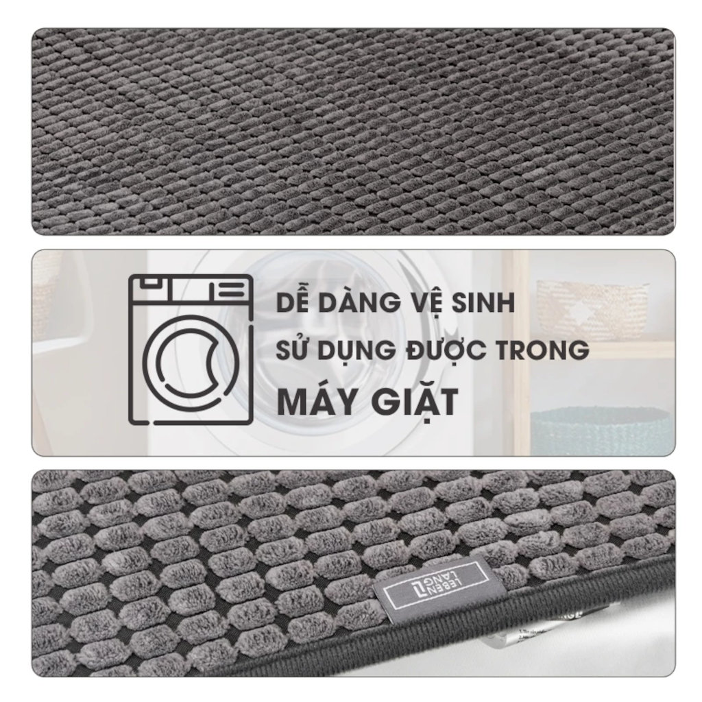 Thảm trải sàn siêu thấm nước Lê bên Làng LBL8585 size 120x45cm
