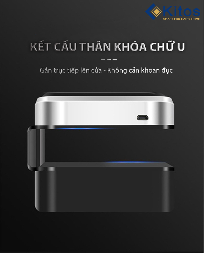 Khóa vân tay cửa kính lùa Kitos KT-GL50