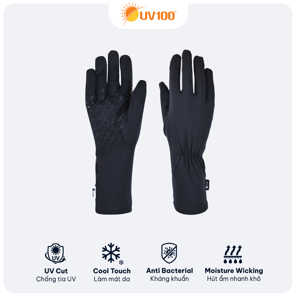 Găng tay chống nắng nữ UV100 UPF50+ chất vải mềm mại, thoáng mát, kháng khuẩn KC21346