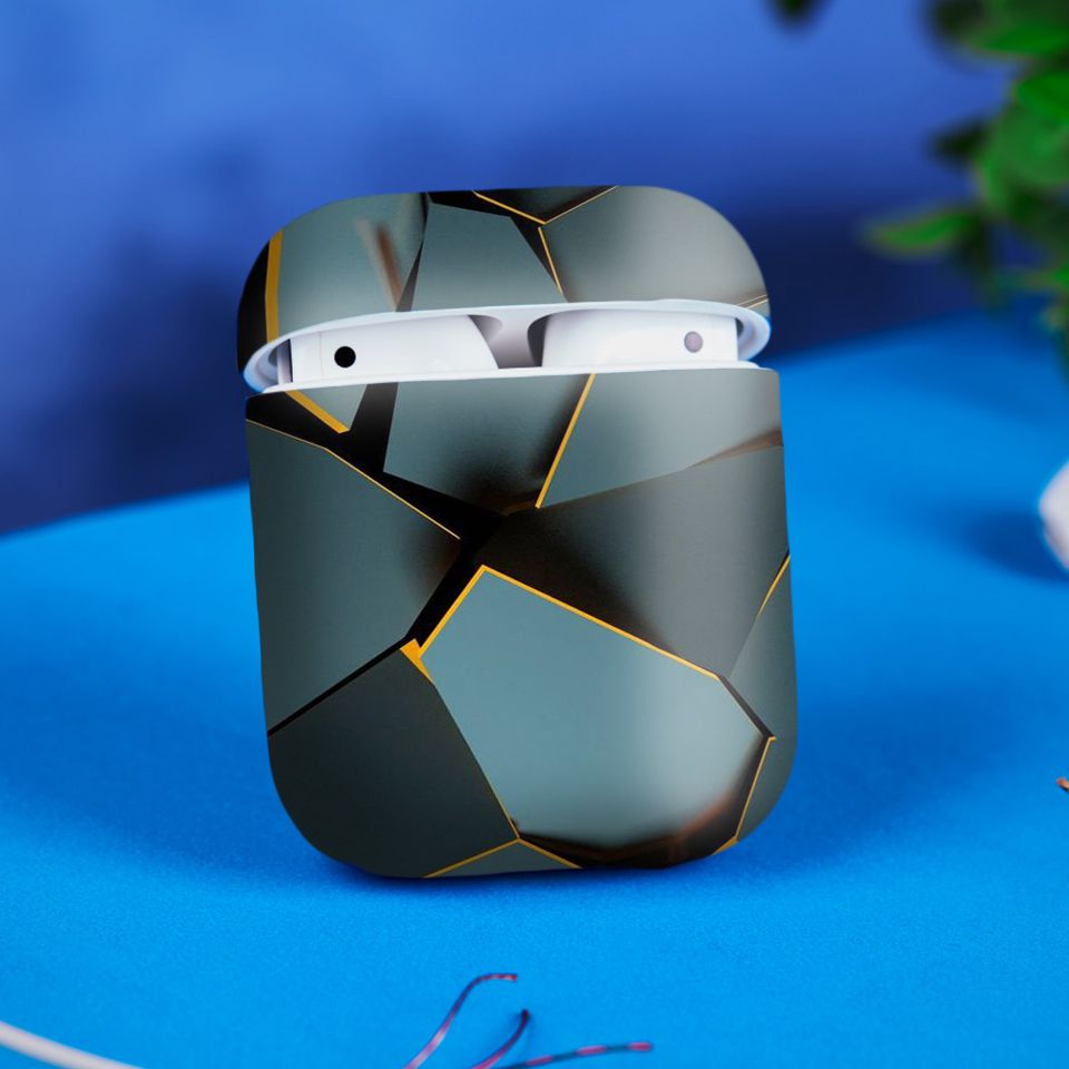 Miếng dán skin chống bẩn cho tai nghe AirPods in hình thiết kế - atk118 (bản không dây 1 và 2)