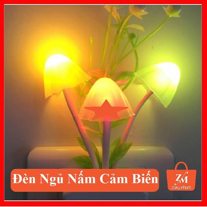 Đèn Ngủ Hình Nấm Cảm Biến Ánh Sáng Tự Động