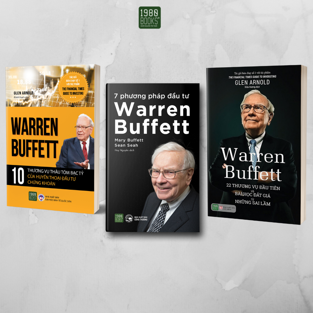 Combo 3 cuốn Warren Buffett: 10 thương vụ + 22 thương vụ + 7 phương pháp đầu tư của Warren Buffett