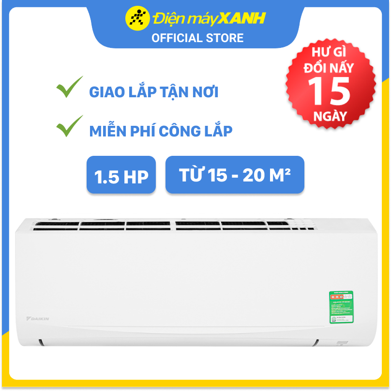 Máy lạnh Daikin 1.5 HP ATF35UV1V - Hàng Chính Hãng(Giao Toàn Quốc)