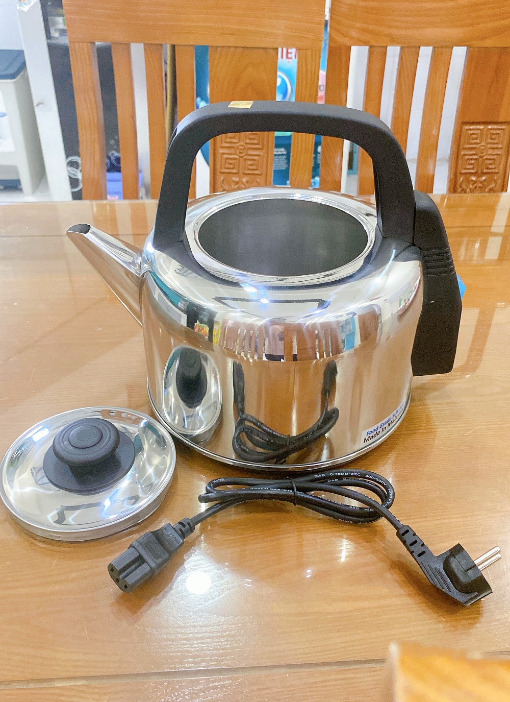 Ấm đun siêu tốc Panafresh OP-47A 5L (inox) - lò xo nhiệt- Hàng chính hãng