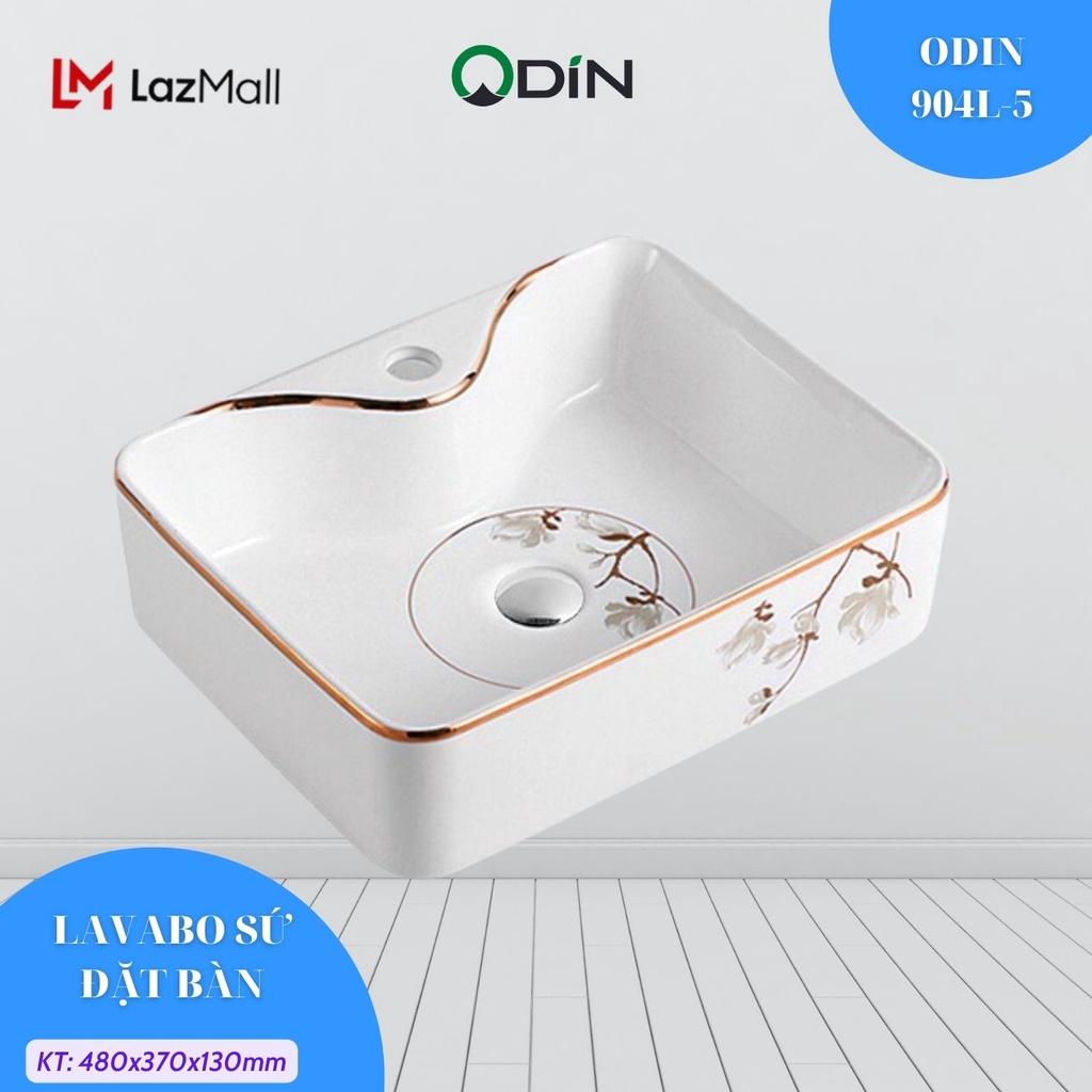 Lavabo sứ hoa văn để bàn ODIN 904L-1