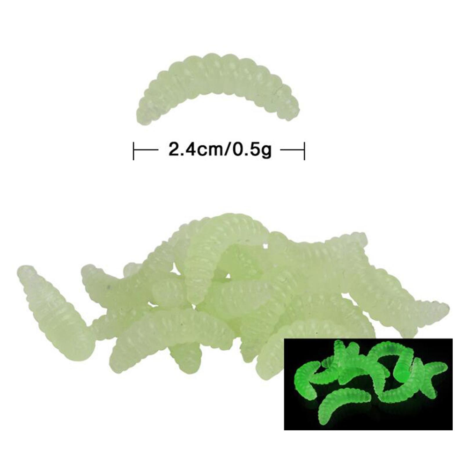 Fishing Lure Soft Plastic Worm Larva Grub Baits Freshwater Tackle