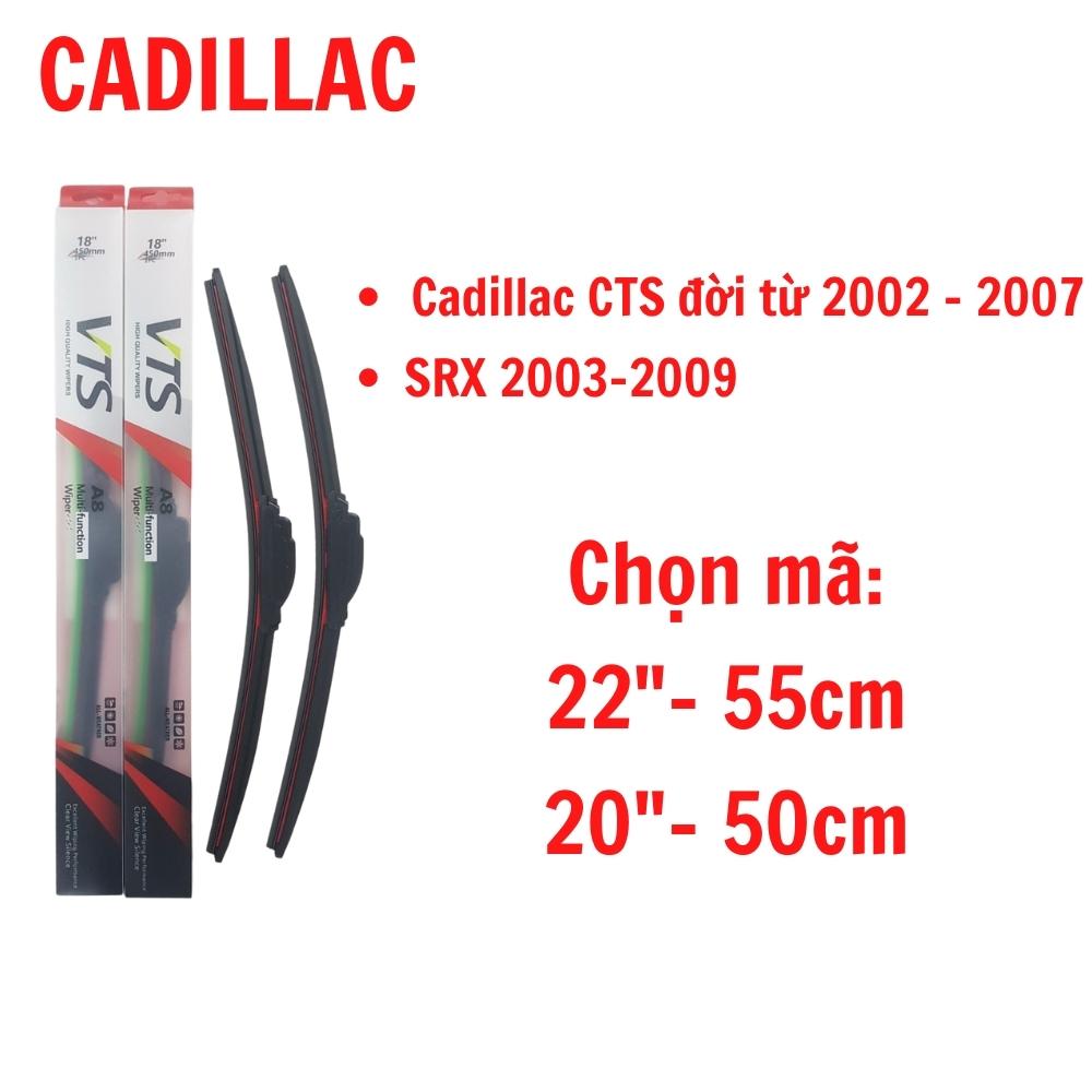 Bộ cần gạt mưa ô tô Silicone Mềm cao cấp dành cho xe Cadillac: CTS, SRX, XLR