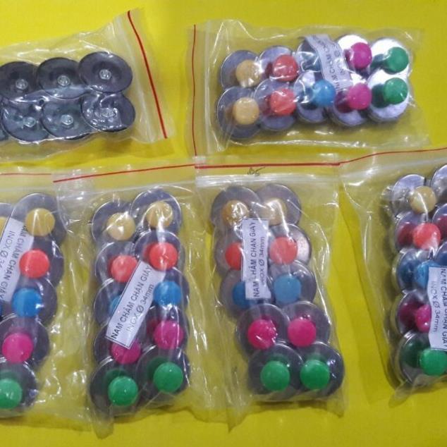 Set 10 viên nam châm núm gắn bảng phi 34