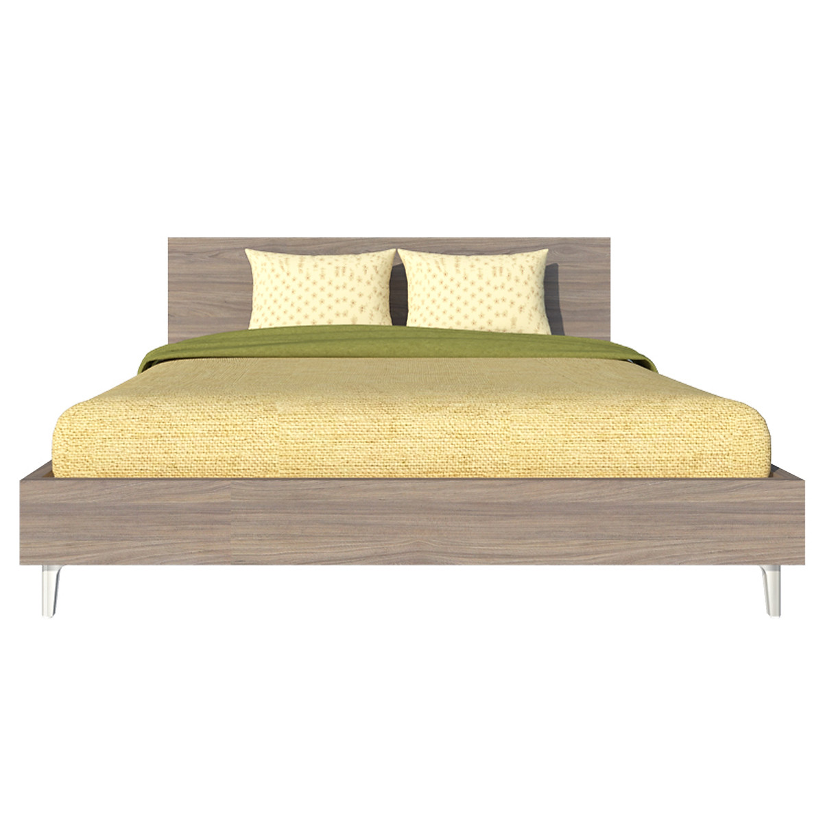 Giường ngủ cao cấp Tundo màu xám 160cm x 200cm