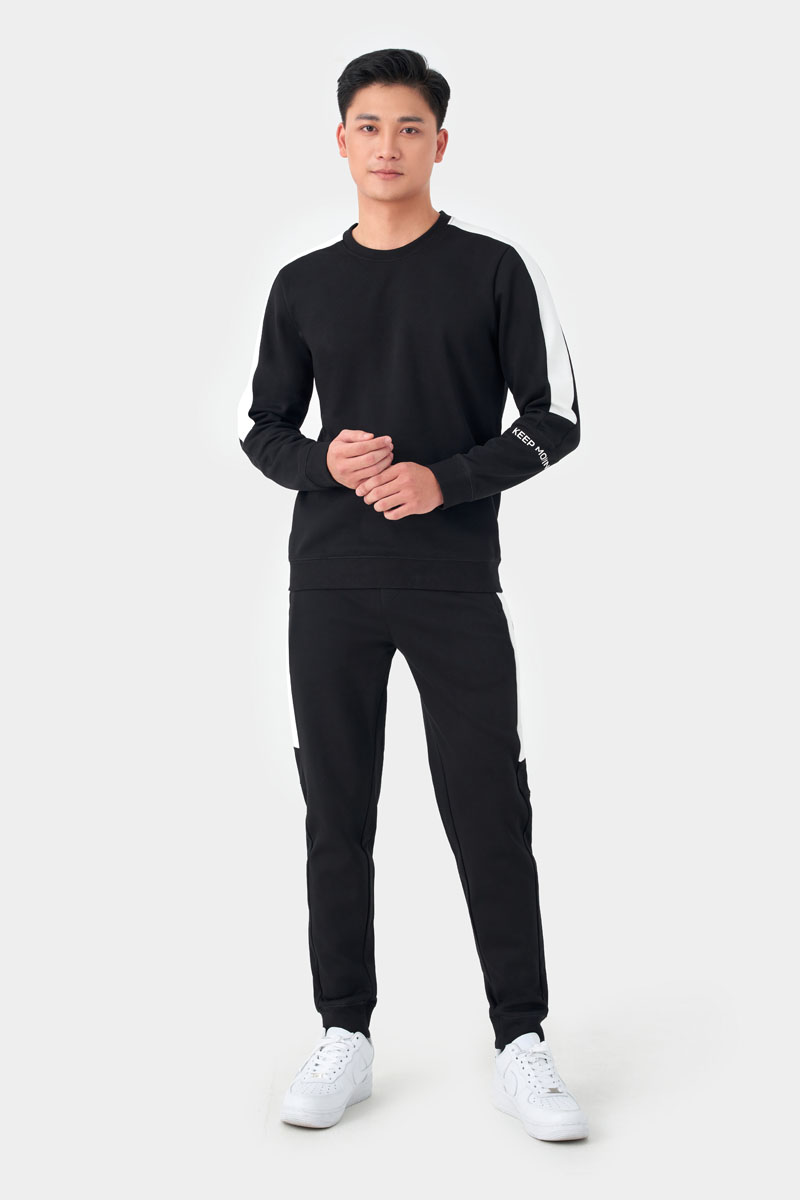 Bộ Nỉ Nam Mùa Đông KEEP-WARM 5S FASHION Chất Nỉ Dày Dặn, Can Phối Trẻ Trung, Khỏe Khoắn (BNI24018)