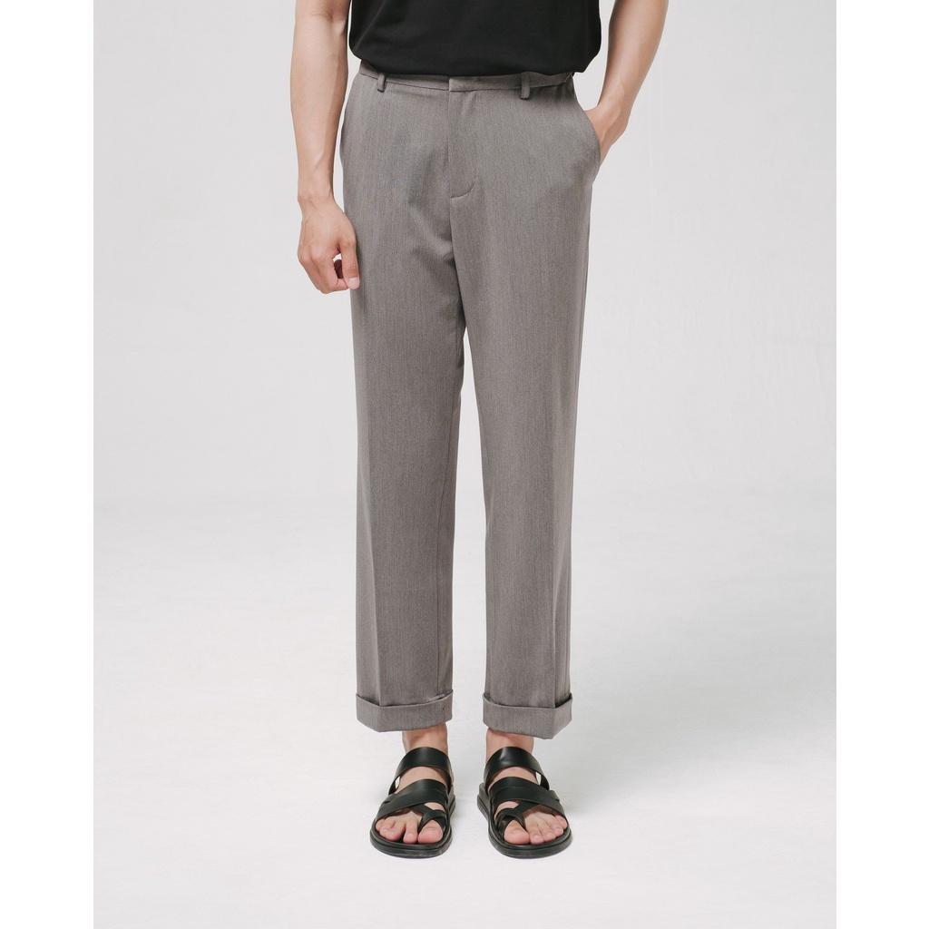 Quần âu nam ống đứng SSSTUTTER gập gấu cotton thoáng mát HIDE PANTS