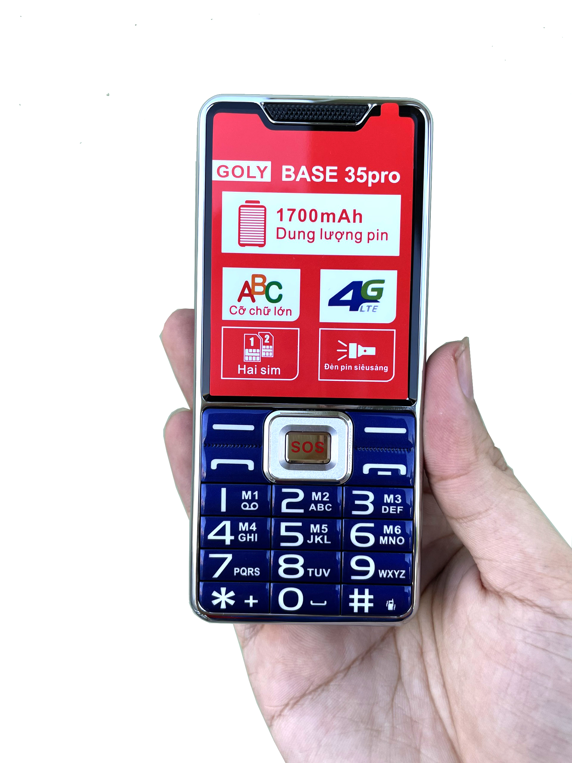 Điện thoại Goly Base 35 Pro 4G - Pin trâu, màn hình lớn , loa to - Hàng chính hãng