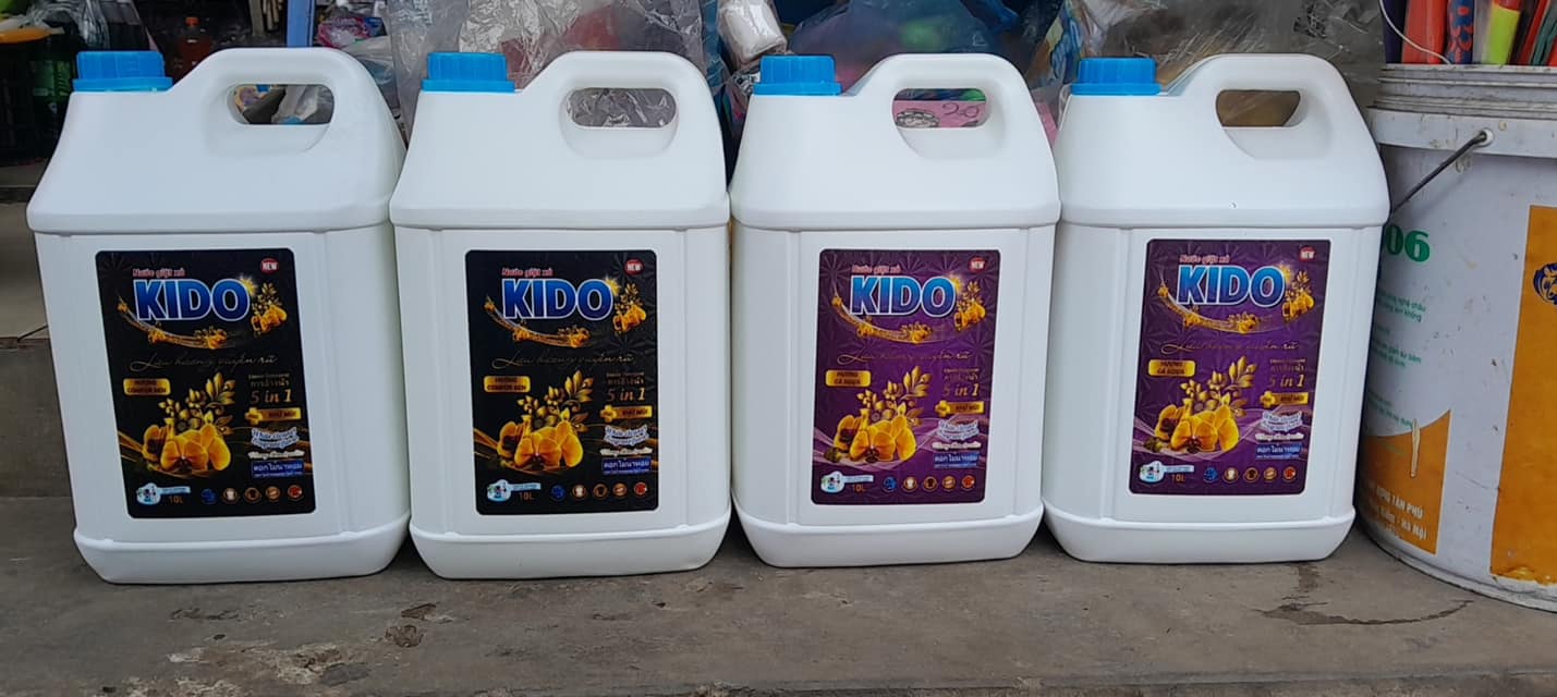 Nước Giặt Xả KIDO Lưu Hương Cá Ngựa Tím 10 Lít Lưu Hương Thơm Lâu Trên Quần Áo
