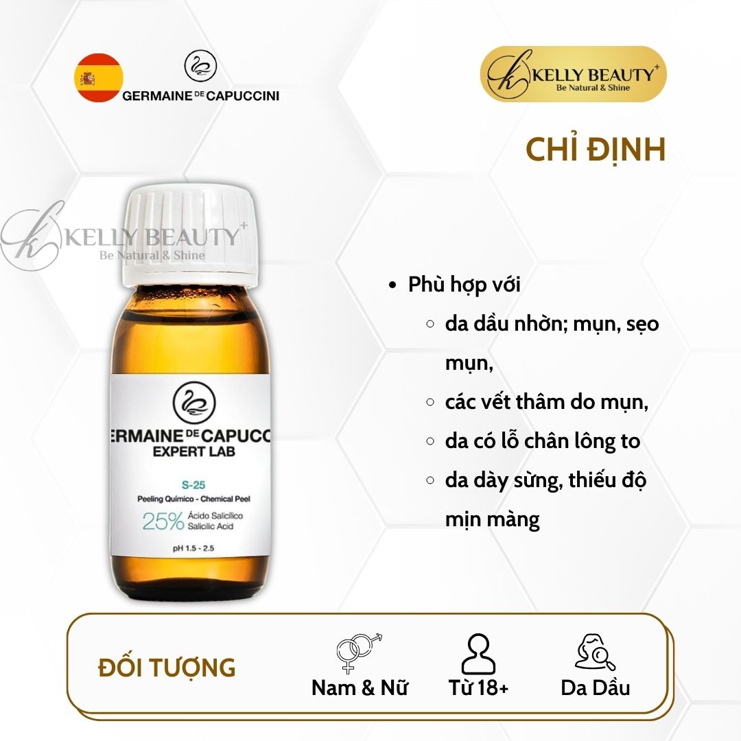 Dung Dịch Peel Da Dầu Mụn Germaine Expert Lab Salicylic 25% Chemical Peel S-25 | Kelly Beauty