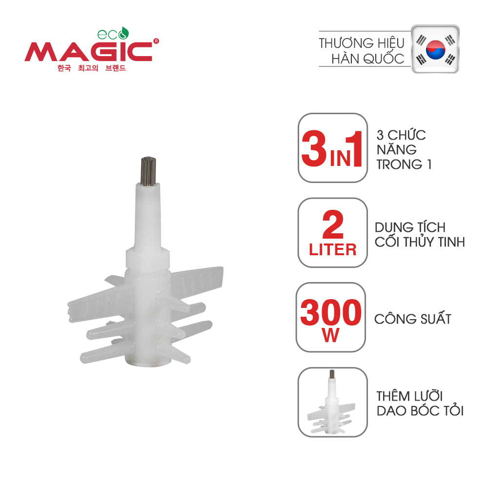 Máy xay thực phẩm đa năng 3in1 Magic Eco AC-16 (2.0 Lít) - Hàng chính hãng