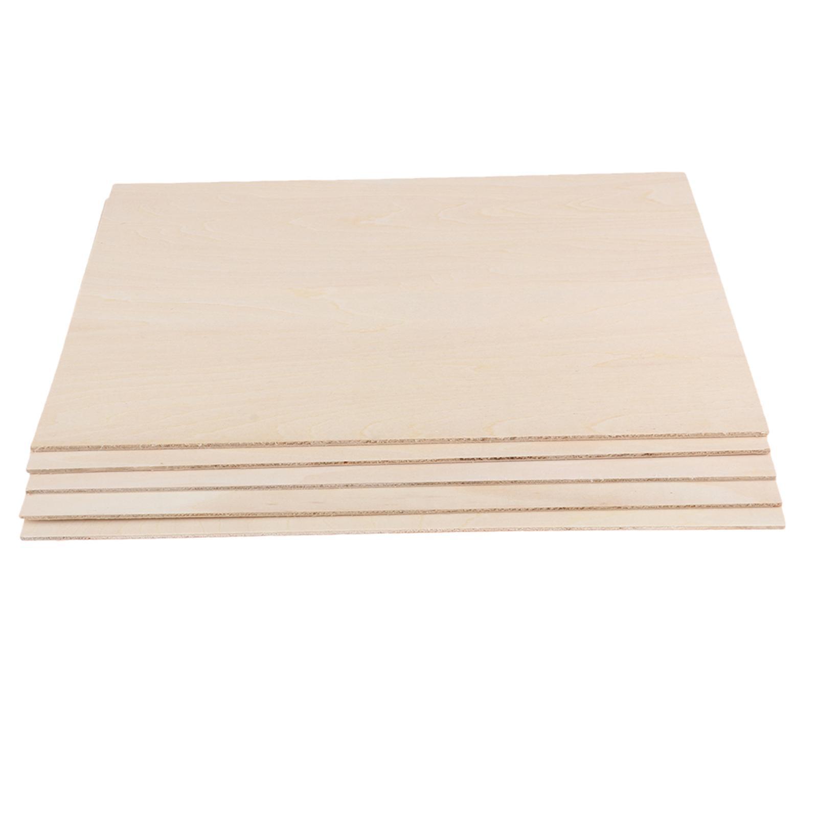 10Pcs Unfinished Wood 200x200x2mm for Mini House Crafts Making Plane Model